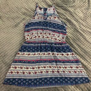 Aeropostale Blue/Red/White Keyhole Sundress